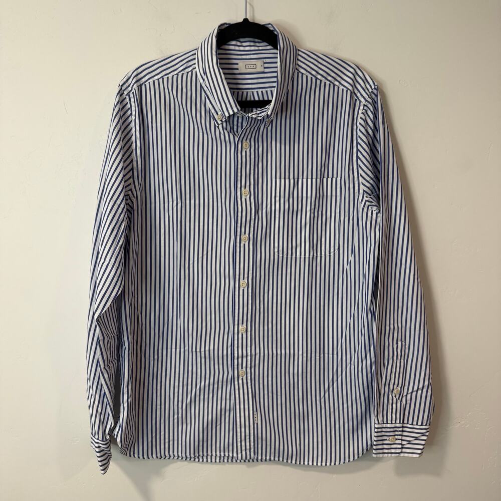 AYR Blue and White Striped Button Down Shirt